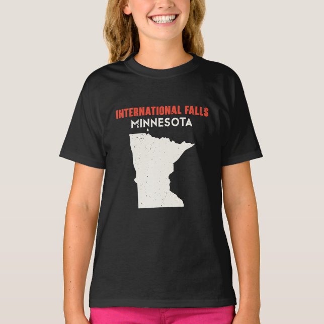T-shirt International Falls Minnesota USA État Amérique Tr (Devant)
