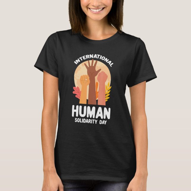 T-shirt International Human Solidarity Day United Nations (Devant)