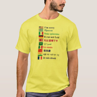 T-shirt International "je suis" pièce en t désolée