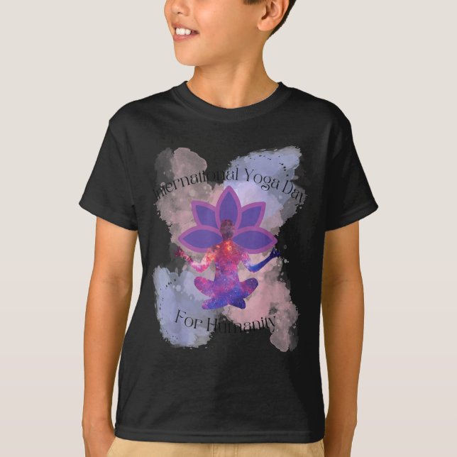 T-shirt International Yoga Day For Humanity  (Devant)