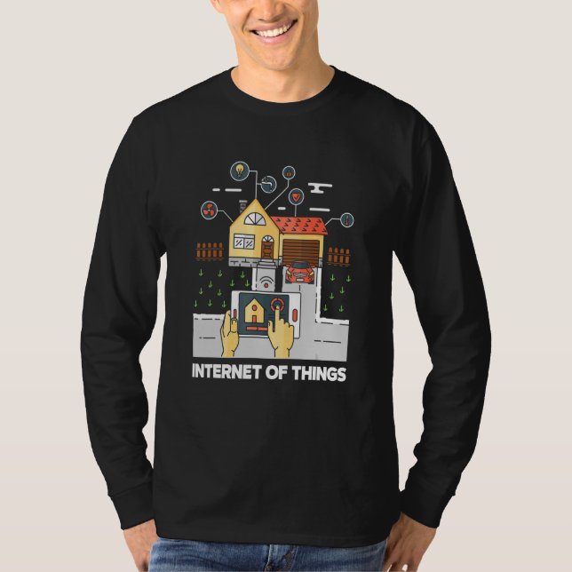 T-shirt Internet Des Objets Analytique Des Données Transfe (Devant)