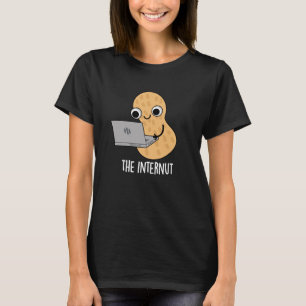 T-shirt Internut Funny Internet Peanut Pun Dark BG