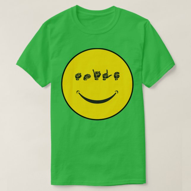T-shirt Interprète de l'orthographe ASL Smile (Design devant)