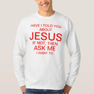 T-shirt Interrogez-moi au sujet de Jésus