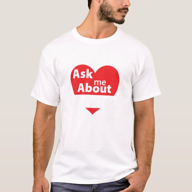 T-shirt Interrogez-moi au sujet de mon blog - chemise (Devant)