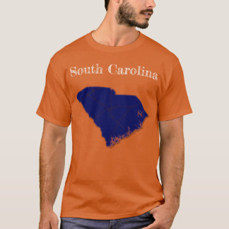 T-shirt Interstate de Caroline du Sud [Conception bleue de