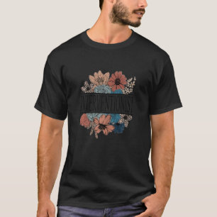 T-shirt Interventionnis pour femmes enseignant de fleurs r