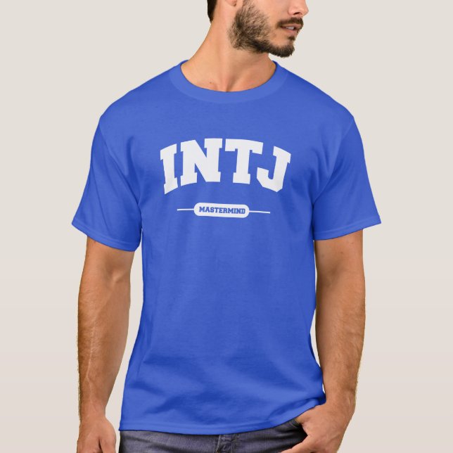 T-shirt INTJ - Cerveau - style d'université (Devant)