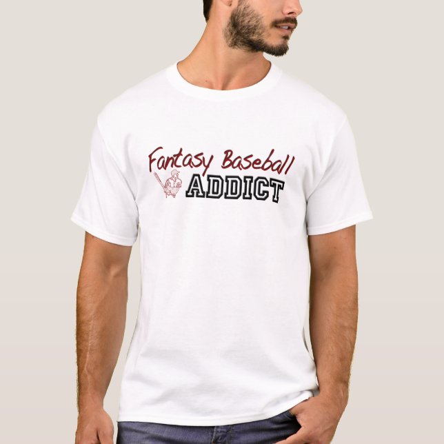 T-shirt Intoxiqué de base-ball d'imaginaire (Devant)