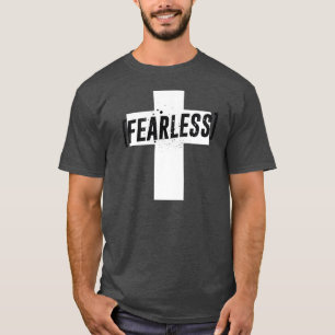T-shirt Intrépide en croix N'abandonnez jamais la foi chr