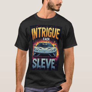 T-shirt 🏁 Intrigue Chaque Manchon Voiture de Sport Luxueu