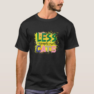 T-shirt Introvert Amoureux des chats Moins de gens Plus de