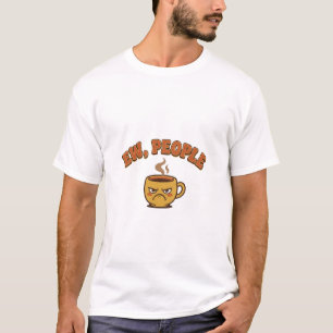 T-shirt Introvert Drôle Ew Personnes Grincheux Café Rétro