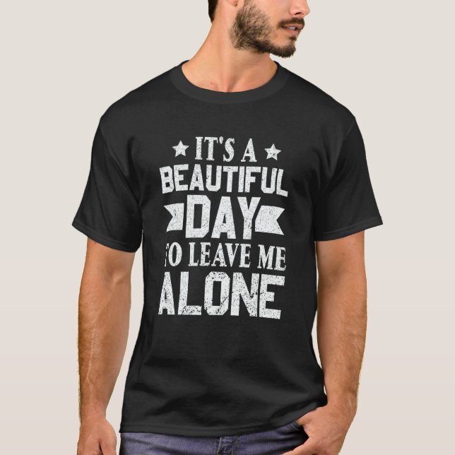 T-shirt Introvert It's a beautiful day to leave me alone (Devant)