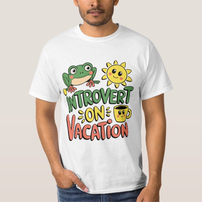 T-shirt Introvert Sunshine Break Hommes (Devant)