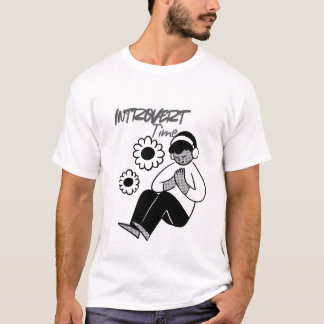 T-Shirt Introvert Temps Typographie Minimaliste