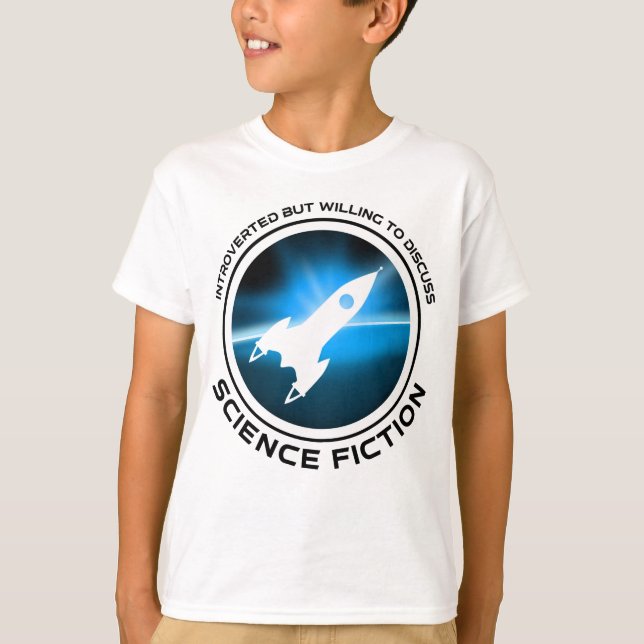 T-shirt Introverted Mais Prêt À Discuter De Science-Fictio (Devant)