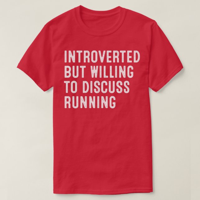T-shirt Introverted Mais Prêt À Discuter En Cours (Design devant)