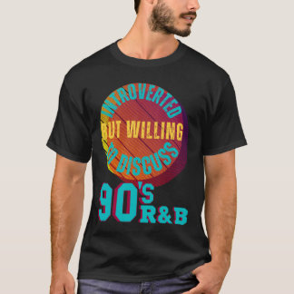 T-shirt Introverted, mais prêt à discuter R&B Retro des an