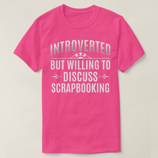 T-shirt Introverted Scrapbooking Lovers Premium  (Design devant)