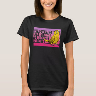 T-shirt Introverti Mais Perroquets Jaune Lutino Budgie Bud
