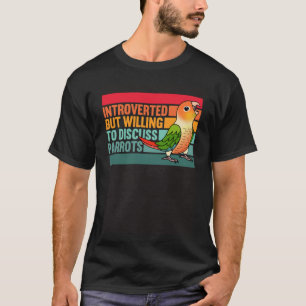 T-shirt Introverti, mais perroquets vert Jouer Aiguille Co