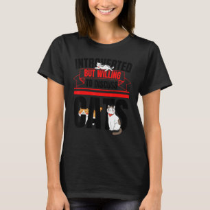 T-shirt Introverti Mais Prêt à Discuter des Chats Anti Soc