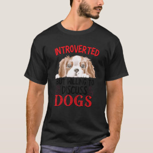 T-shirt Introverti Mais Prêt à Discuter des Chats Citatio