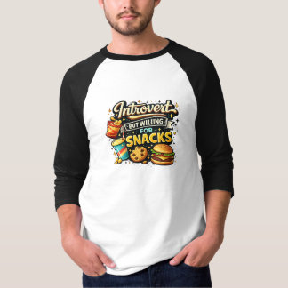 T-shirt Introverti mais prêt à partager des snacks