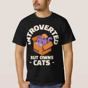 T-shirt Introverti mais propriétaire de chats Amateur de c