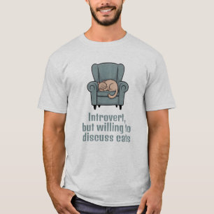 T-shirt Introvertir La Volonté De Discuter Citation Drôle