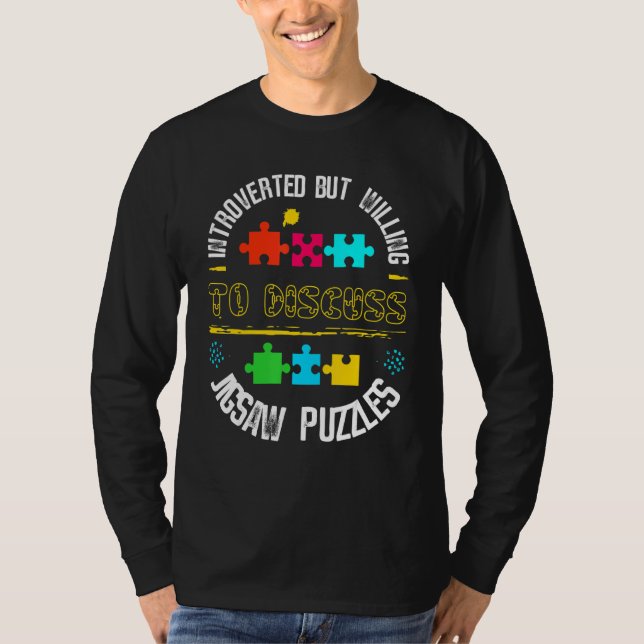 T-shirt Introvertir La Volonté De Discuter Des Puzzles De  (Devant)
