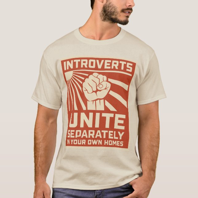 T-shirt Introvertis Unite Séparément Dans Votre Propre (Devant)