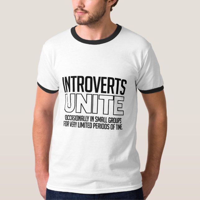 T-shirt Introverts unissent : De temps en temps (Devant)