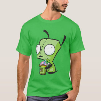 T-shirt Invader Zim Gir avant arrière dessin animé Nickelo