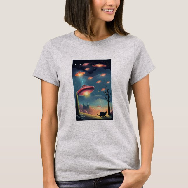 T-shirt Invasions UFO Cat (Devant)