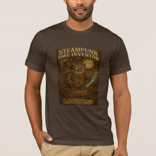 T-shirt Inventeur de la Chouette à vapeur - Imaginaire rét