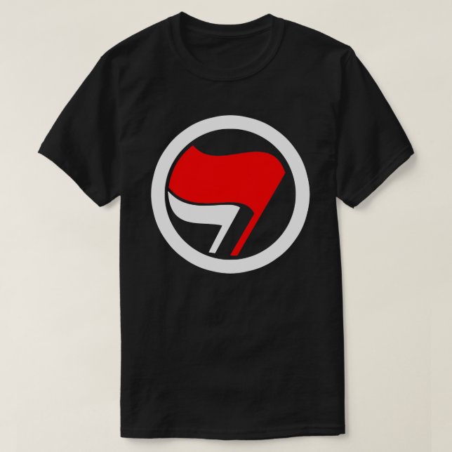 T-shirt Inverse du drapeau anti-fascisme (Design devant)