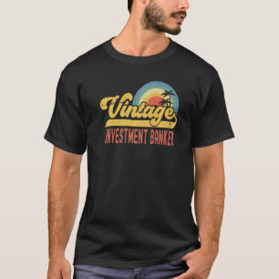 T-shirt Investissement Banquier Vintage Sunset Profession 
