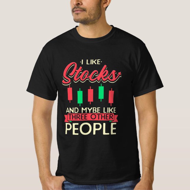 T-shirt Investisseur J'Aime Les Stocks (Devant)