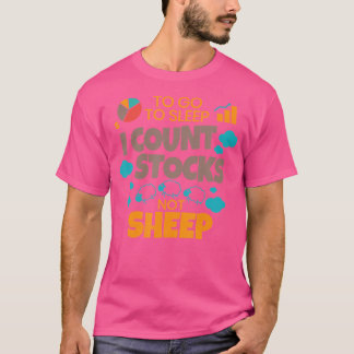 T-shirt Investisseur stock Pour Aller Au Sommeil Je Compte
