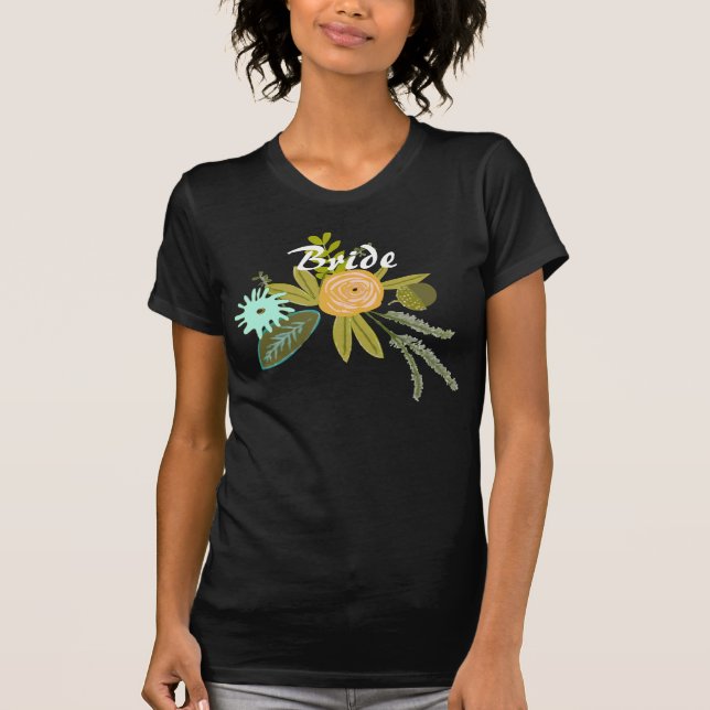 T-shirt Invitation de Mint Mariage damassé moderne (Devant)