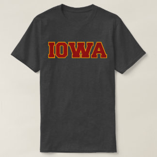 T-shirt Iowa rouge et or
