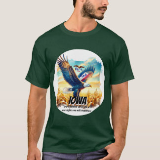 T-shirt Iowa Soaring Spirit of the Bald Eagle State Animal