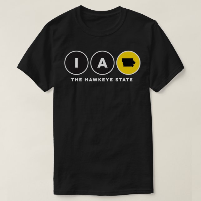 T-shirt Iowa The Hawkeye State Graphic  (Design devant)