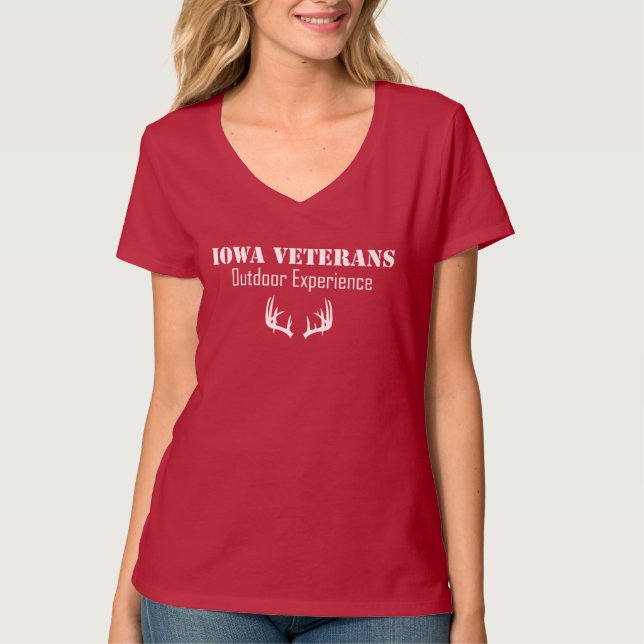 T-shirt Iowa Veterans Outdoor Experience R.E.D. Cou V (Devant)