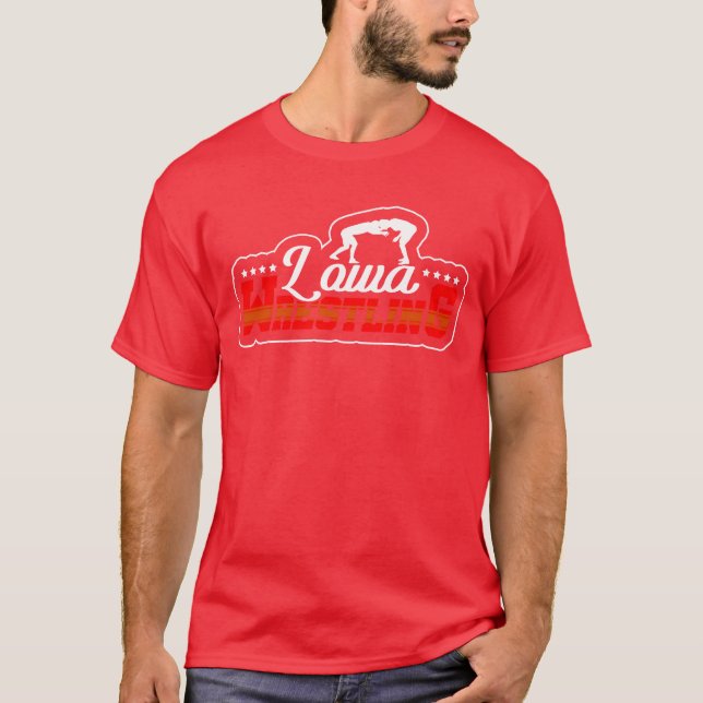 T-shirt Iowa Wrestling American Combat Sports Wrestler fam (Devant)