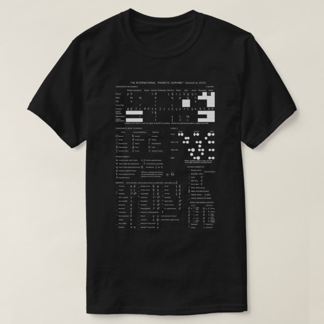 T-shirt IPA International Phonetic Alphabet Classic T-Shir (Design devant)