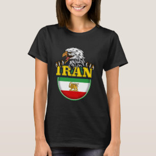 T-shirt Iran Lion Drapeau solaire, Iran, Perse, Drapeau de