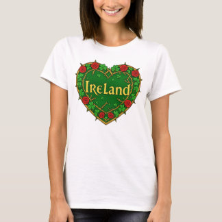 T-shirt Ireland Heart and roses